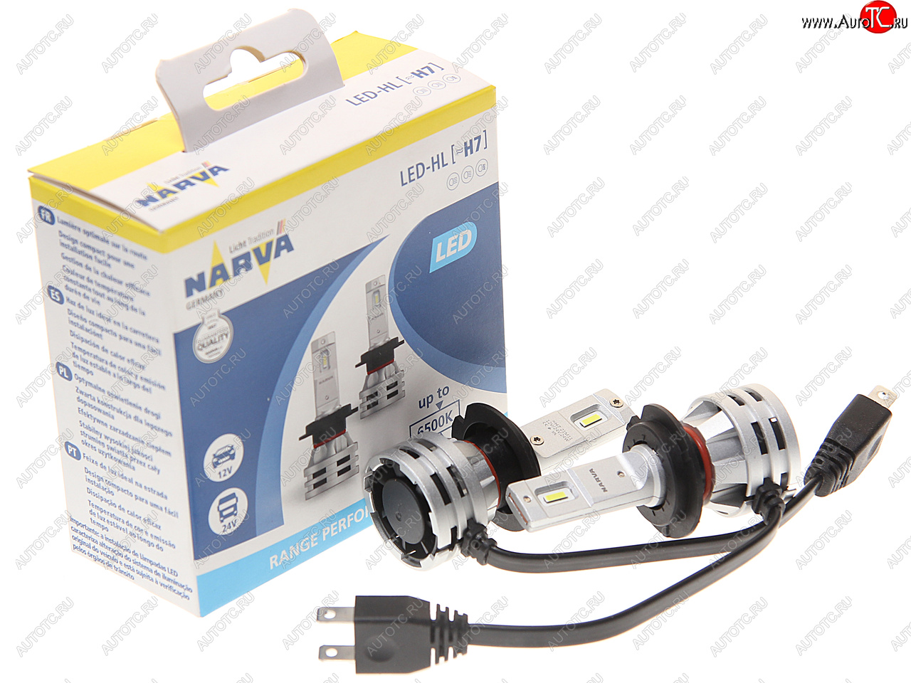 5 249 р. Лампа светодиодная 12V24V H7 24W PX26d 6500K бокс (2шт.) Range Perfomance LED NARVA NARVA 180333000  с доставкой в г. Воронеж