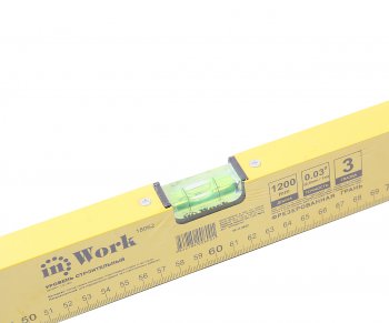 1 079 р. Уровень строительный 1200мм 3 глазка IN WORK IN WORK 18062  с доставкой в г. Воронеж. Увеличить фотографию 2