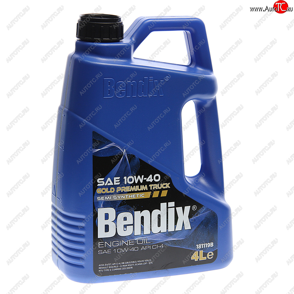 2 479 р. Масло дизельное GOLD PREMIUM TRUCK CI-4 10W40 п/синт.4л BENDIX BENDIX 181119b BENDIX 181119b  с доставкой в г. Воронеж