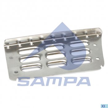 1 359 р. Подножка VOLVO FH,FM левая (металлическая ступень) SAMPA SAMPA 18300036  с доставкой в г. Воронеж. Увеличить фотографию 1