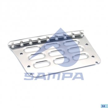 1 299 р. Подножка VOLVO FH,FM правая (металлическая ступень) SAMPA SAMPA 18300037  с доставкой в г. Воронеж. Увеличить фотографию 1