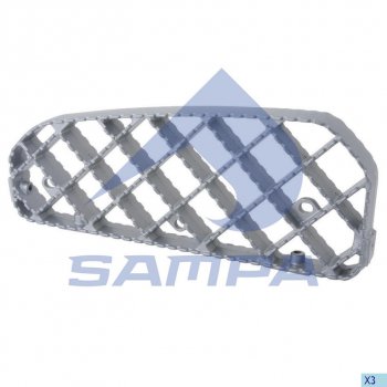 1 339 р. Подножка SCANIA P,R series нижняя металлическая (кабина CP,CR) SAMPA SAMPA 18400098 SAMPA 18400098  с доставкой в г. Воронеж. Увеличить фотографию 1