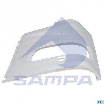 3 699 р. Облицовка DAF F95,105XF фары левой SAMPA SAMPA 18500083  с доставкой в г. Воронеж. Увеличить фотографию 1