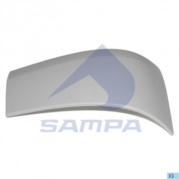 1 539 р. Накладка бампера RENAULT Premium переднего правая (угол) SAMPA SAMPA 18800098  с доставкой в г. Воронеж. Увеличить фотографию 1