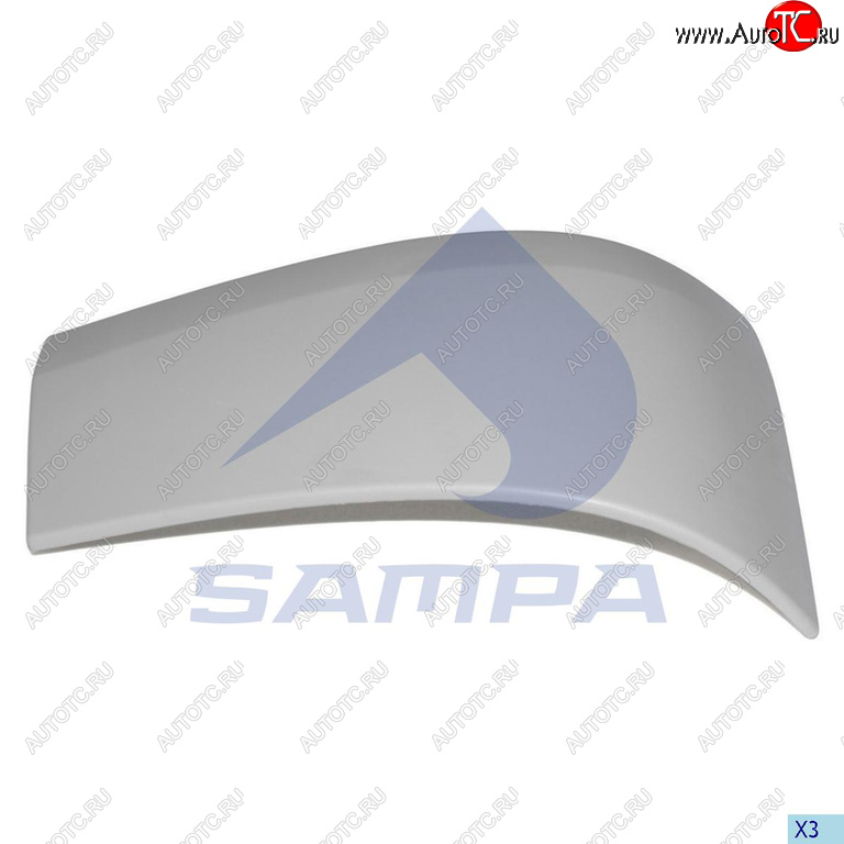 1 539 р. Накладка бампера RENAULT Premium переднего правая (угол) SAMPA SAMPA 18800098  с доставкой в г. Воронеж