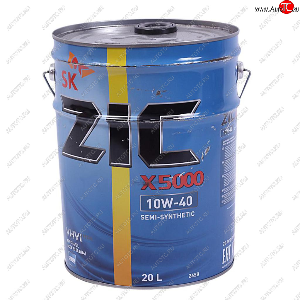 12 549 р. Масло дизельное X5000 CI-4SL E7E5E3 10W40 псинт.20л ZIC ZIC 192658  с доставкой в г. Воронеж