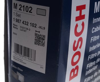 1 379 р. Фильтр воздушный салона BMW 5 (E60) BOSCH BOSCH 1987432102 BOSCH 1987432102  с доставкой в г. Воронеж. Увеличить фотографию 2