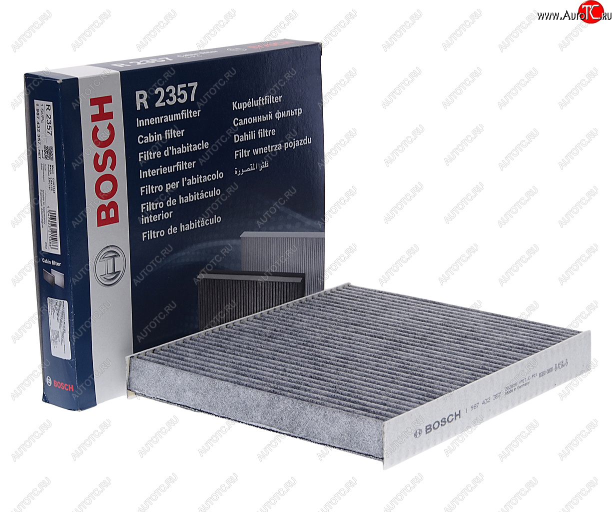 1 179 р. Фильтр воздушный салона VW Polo SKODA Fabia (-10) угольный BOSCH BOSCH 1987432357  с доставкой в г. Воронеж