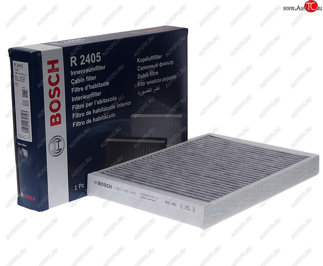 2 199 р. Фильтр воздушный салона VOLVO S60 (10-),S80 (06-),XC60 LAND ROVER Freelander 2 угольный BOSCH BOSCH 1987432405 BOSCH 1987432405  с доставкой в г. Воронеж