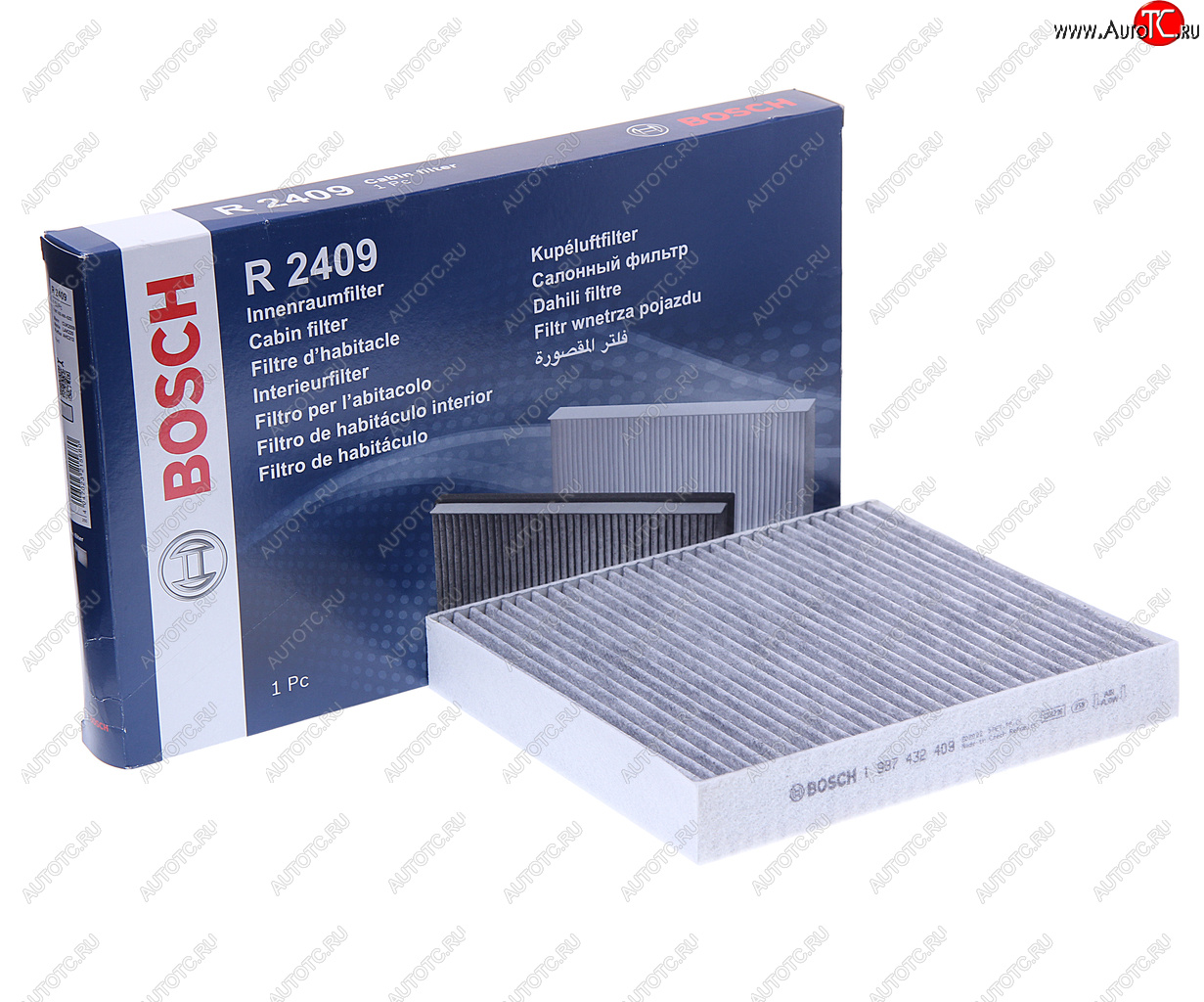 1 079 р. Фильтр воздушный салона FORD C-Max,Mondeo 4,S-Max VOLVO C30,S40 угольный BOSCH BOSCH 1987432409  с доставкой в г. Воронеж