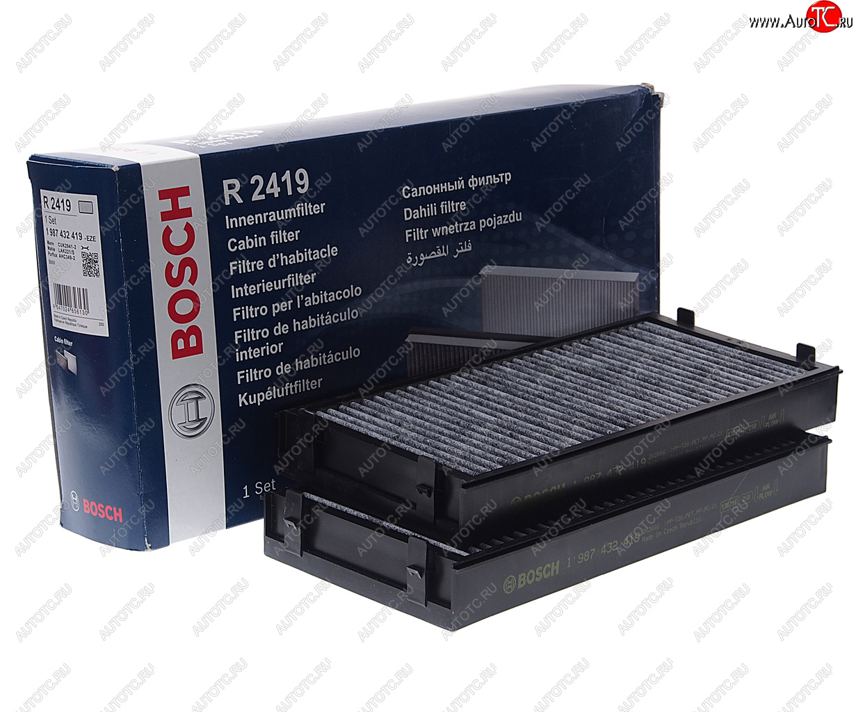 5 699 р. Фильтр воздушный салона BMW X5 (E70),X6 (E71) угольный (2шт.) BOSCH BOSCH 1987432419 BOSCH 1987432419  с доставкой в г. Воронеж