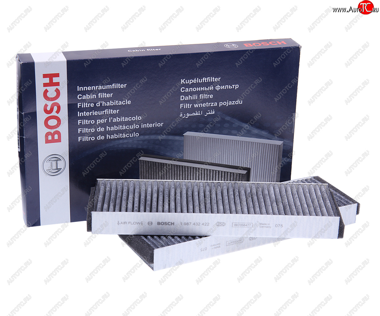 1 669 р. Фильтр воздушный салона AUDI A6 (05-11) угольный (2шт.) BOSCH BOSCH 1987432422 BOSCH 1987432422  с доставкой в г. Воронеж