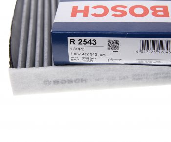1 399 р. Фильтр воздушный салона VW Golf 7 AUDI A3 (13-) SKODA Octavia (13-) угольный BOSCH BOSCH 1987432543  с доставкой в г. Воронеж. Увеличить фотографию 2