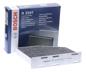 1 149 р. Фильтр воздушный салона VW Golf 5,Passat 6,Jetta 3 AUDI A3 SKODA Octavia (04-) угольный BOSCH BOSCH 1987432597  с доставкой в г. Воронеж. Увеличить фотографию 1