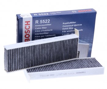 2 279 р. Фильтр воздушный салона PEUGEOT Partner (08-),3008 CITROEN Berlingo (08-) угольный (2шт.) BOSCH BOSCH 1987435522  с доставкой в г. Воронеж. Увеличить фотографию 1