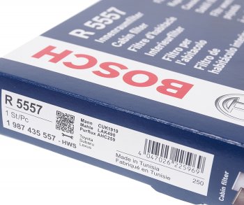 1 289 р. Фильтр воздушный салона TOYOTA Auris (12-),Corolla,Hilux (05-) угольный BOSCH BOSCH 1987435557  с доставкой в г. Воронеж. Увеличить фотографию 3