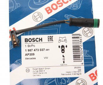 429 р. Датчик износа тормозных колодок MERCEDES Sprinter (95-) VW Crafter (06-) передний BOSCH BOSCH 1987473037  с доставкой в г. Воронеж. Увеличить фотографию 2