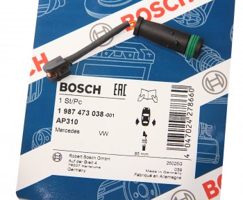 399 р. Датчик износа тормозных колодок MERCEDES Sprinter (06-) VW Crafter (11-) задний BOSCH BOSCH 1987473038  с доставкой в г. Воронеж. Увеличить фотографию 2
