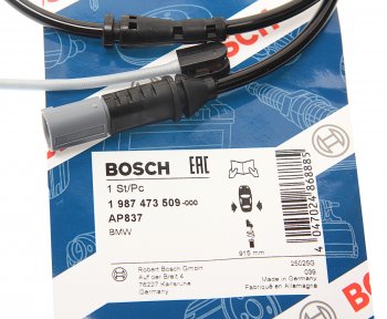1 069 р. Датчик износа тормозных колодок BMW 5 (F10,F11),6 (F12,F13) задний (1шт.) BOSCH BOSCH 1987473509  с доставкой в г. Воронеж. Увеличить фотографию 2