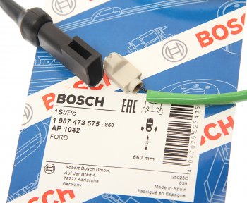 699 р. Датчик износа тормозных колодок FORD задний (1шт.) BOSCH BOSCH 1987473575 BOSCH 1987473575  с доставкой в г. Воронеж. Увеличить фотографию 2