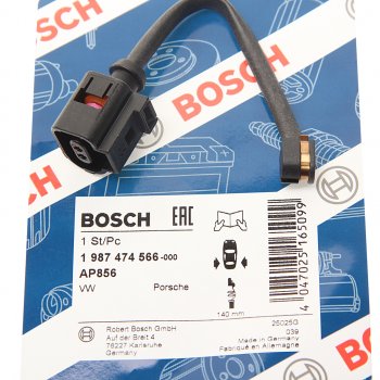659 р. Датчик износа тормозных колодок VW Touareg (10-) задний BOSCH BOSCH 1987474566  с доставкой в г. Воронеж. Увеличить фотографию 2
