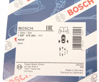 1 379 р. Ремкомплект BMW 1 (E81,E82) колодок тормозных задних BOSCH BOSCH 1987475280  с доставкой в г. Воронеж. Увеличить фотографию 2