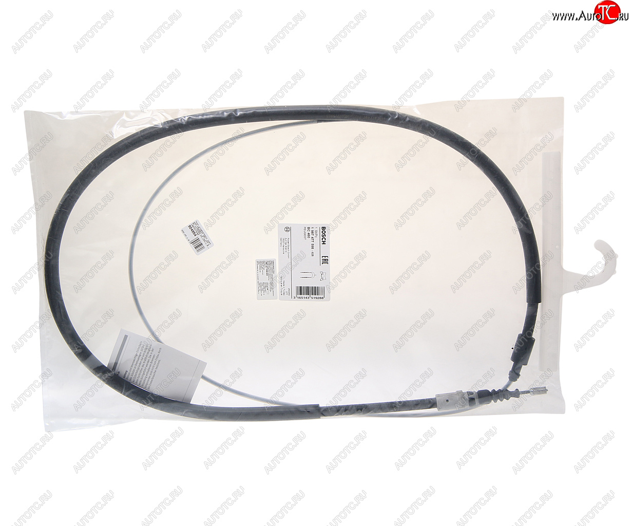 1 869 р. Трос стояночного тормоза PEUGEOT 307 (03-10) CITROEN C4 (04-) BOSCH BOSCH 1987477598  с доставкой в г. Воронеж