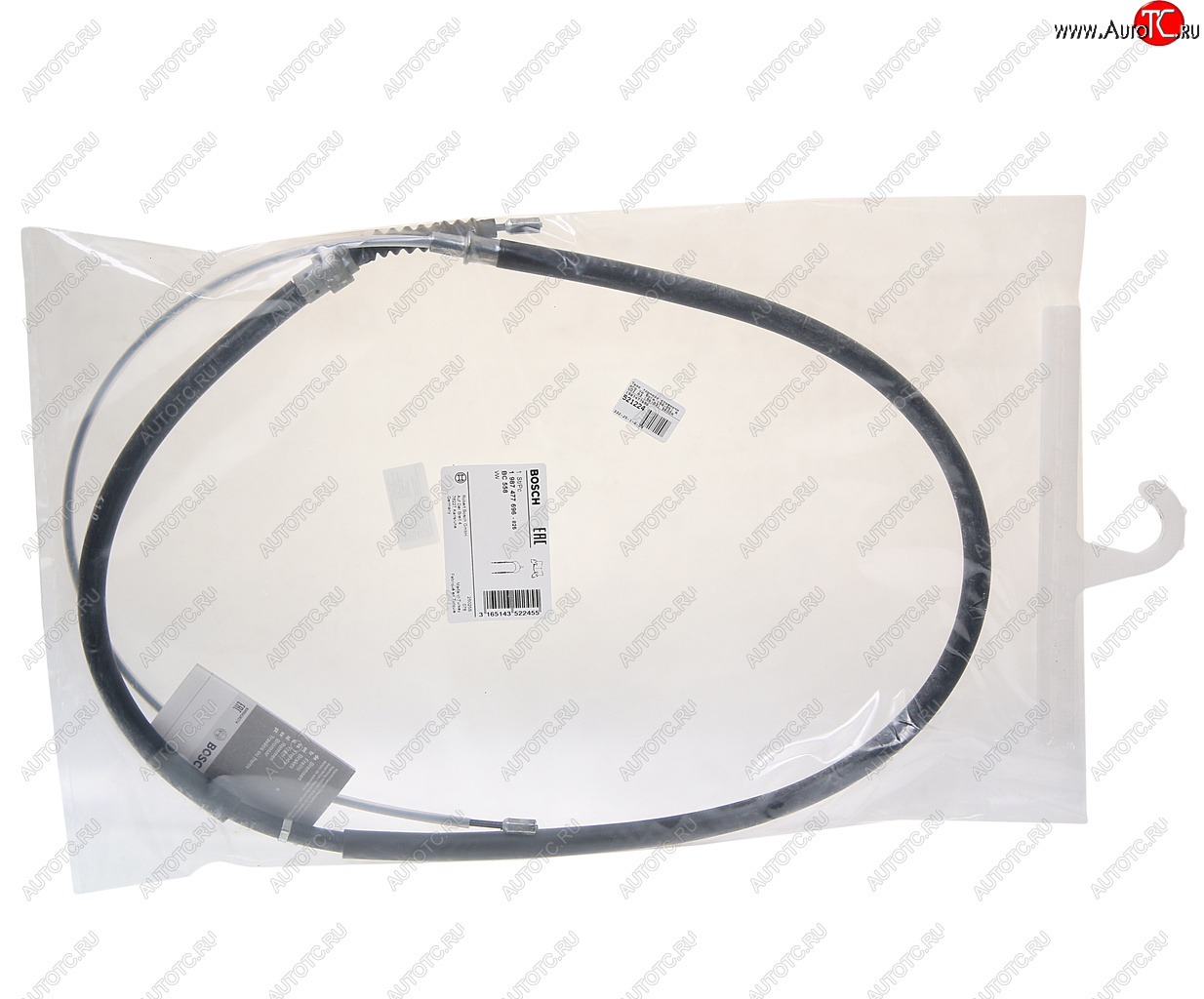 1 229 р. Трос стояночного тормоза VW Bora (98-05) AUDI A3 (96-03) SKODA Octavia (96-10) задний BOSCH BOSCH 1987477696  с доставкой в г. Воронеж