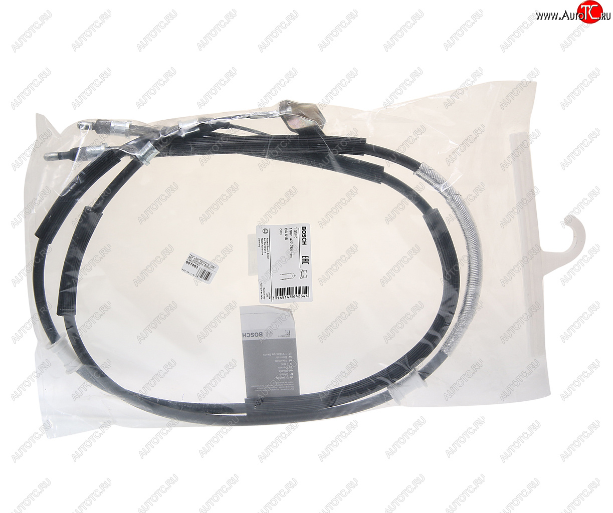 3 099 р. Трос стояночного тормоза OPEL Astra G (98-05) комплект BOSCH BOSCH 1987477764  с доставкой в г. Воронеж