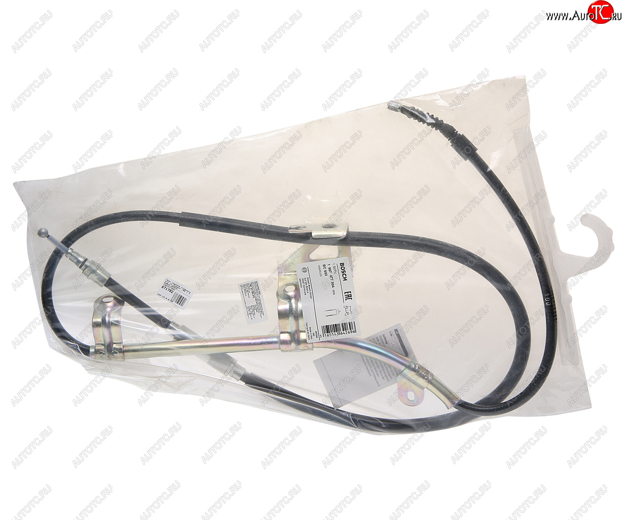 4 399 р. Трос стояночного тормоза VW Passat (96-) правый BOSCH BOSCH 1987477804 BOSCH 1987477804  с доставкой в г. Воронеж