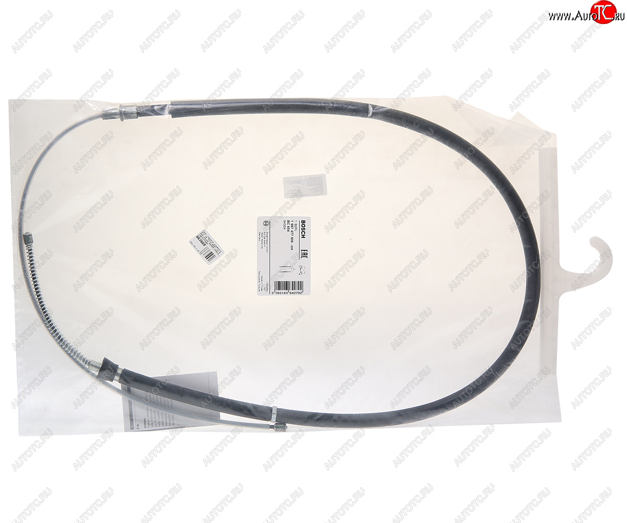 1 199 р. Трос стояночного тормоза VW Polo SEAT Cordoba,Ibiza SKODA Fabia левыйправый BOSCH BOSCH 1987477806  с доставкой в г. Воронеж