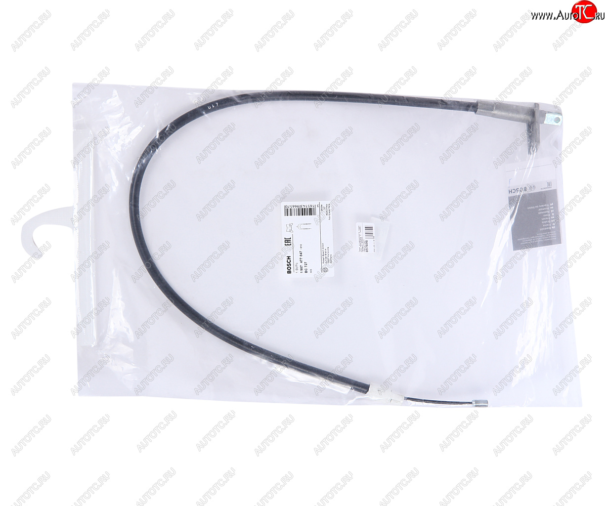 1 389 р. Трос стояночного тормоза MERCEDES C (W203) правый BOSCH BOSCH 1987477847  с доставкой в г. Воронеж