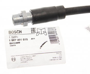 2 099 р. Шланг тормозной BMW 1 (F20,F21) передний BOSCH BOSCH 1987481615  с доставкой в г. Воронеж. Увеличить фотографию 2