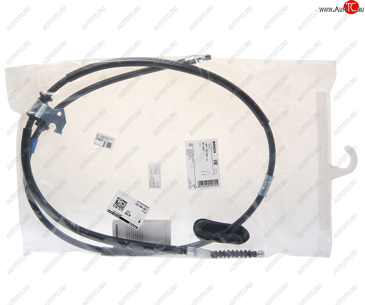 2 449 р. Трос стояночного тормоза CHEVROLET Cruze (09-) левый BOSCH BOSCH 1987482503  с доставкой в г. Воронеж