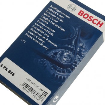 739 р. Ремень приводной поликлиновой 6PK858 VW Polo,Lupo BOSCH BOSCH 1987946036  с доставкой в г. Воронеж. Увеличить фотографию 2