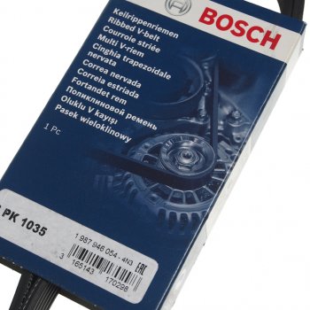 789 р. Ремень приводной поликлиновой 6PK1035 BOSCH BOSCH 1987946054  с доставкой в г. Воронеж. Увеличить фотографию 2