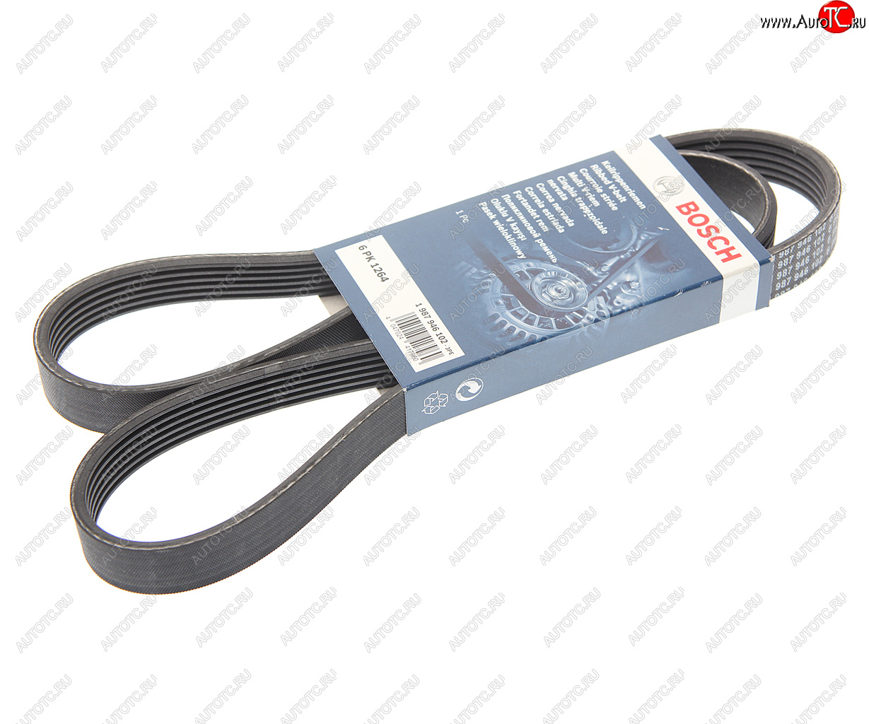 1 129 р. Ремень приводной поликлиновой 6PK1264 BOSCH BOSCH 1987946102 BOSCH 1987946102  с доставкой в г. Воронеж