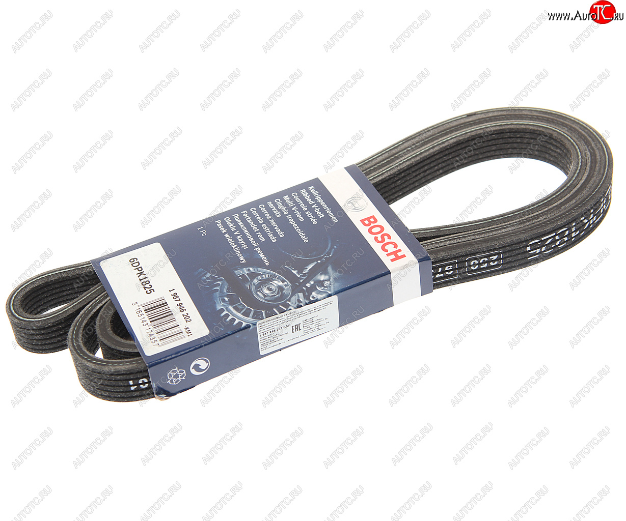 3 099 р. Ремень приводной поликлиновой 6PK1825D BOSCH BOSCH 1987946202  с доставкой в г. Воронеж