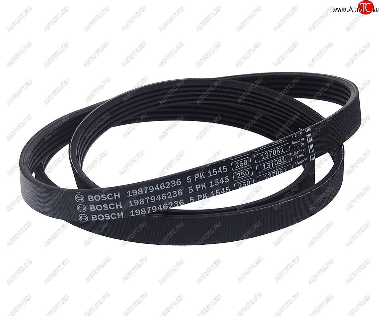 1 289 р. Ремень приводной поликлиновой 5PK1545 OPEL Astra G,H,Corsa D BOSCH BOSCH 1987946236 BOSCH 1987946236  с доставкой в г. Воронеж