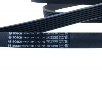 1 959 р. Ремень приводной поликлиновой 7PK1705 HYUNDAI HD35 (17-) дв.D4CB BOSCH BOSCH 1987947044  с доставкой в г. Воронеж. Увеличить фотографию 3