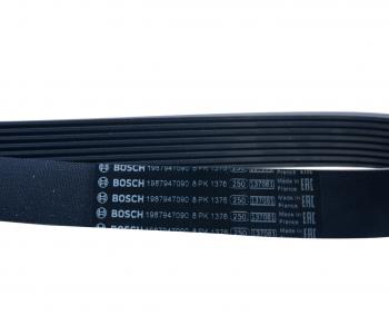 1 649 р. Ремень приводной поликлиновой 8PK1376 MAN TGA 33.360 (D 2866) BOSCH BOSCH 1987947090  с доставкой в г. Воронеж. Увеличить фотографию 3