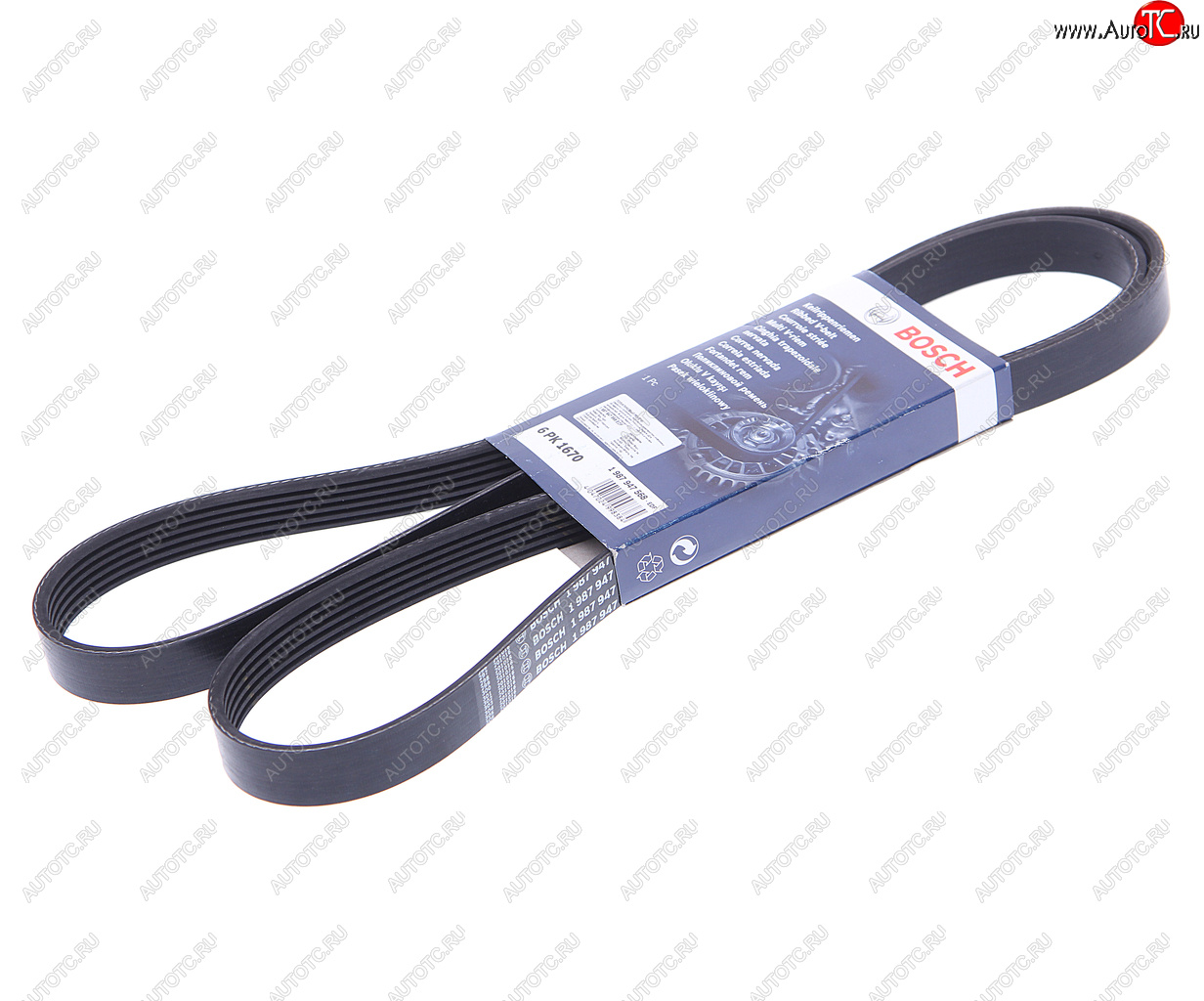 1 069 р. Ремень приводной поликлиновой 6PK1670 BOSCH BOSCH 1987947568  с доставкой в г. Воронеж