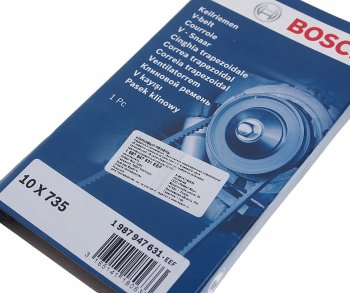 258 р. Ремень приводной клиновой 10X735 BOSCH BOSCH 1987947631  с доставкой в г. Воронеж. Увеличить фотографию 2