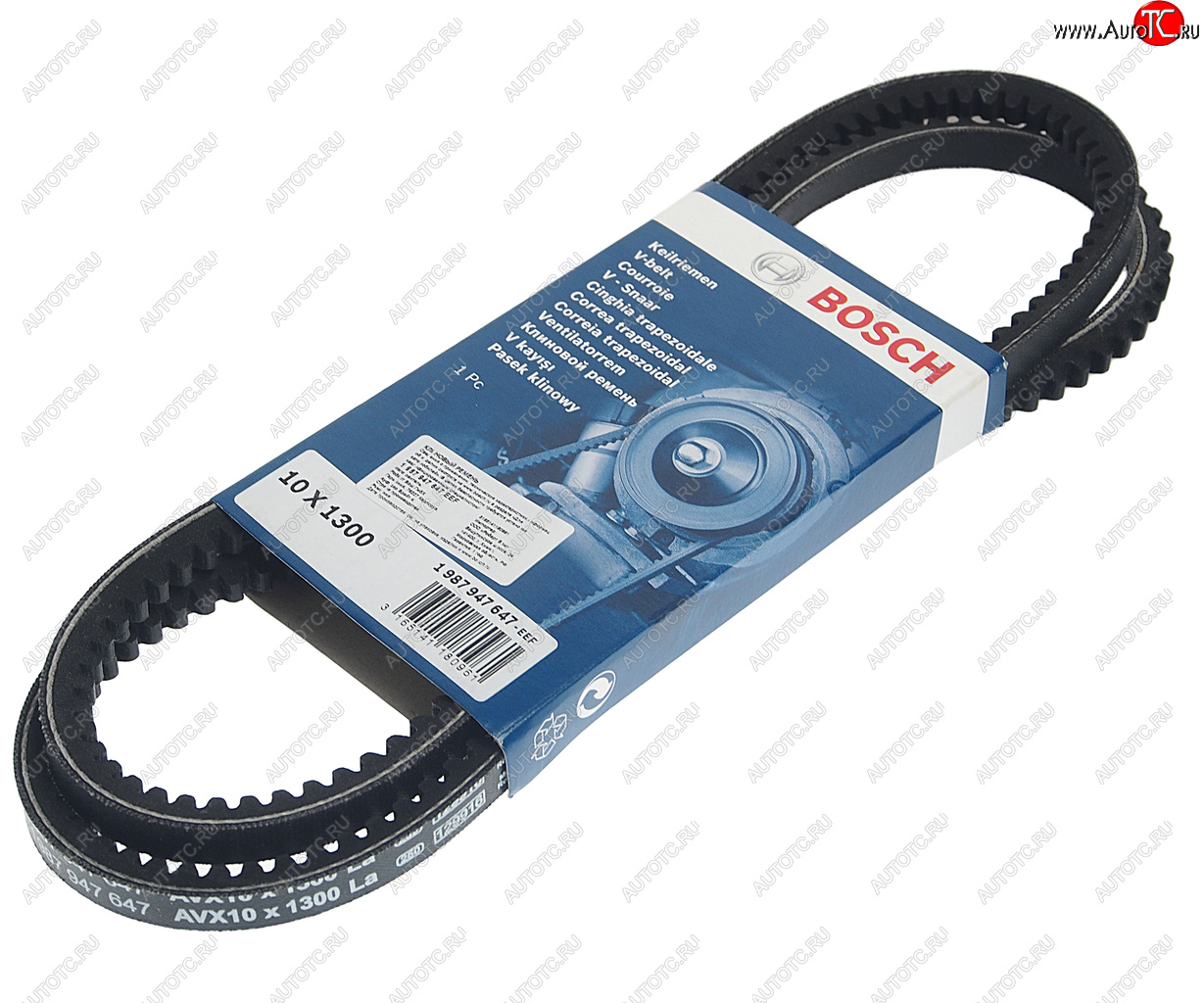 579 р. Ремень ГАЗ,Валдай приводной клиновой 4.8 TD 10X1300 BOSCH BOSCH 1987947647  с доставкой в г. Воронеж