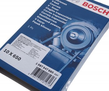 288 р. Ремень приводной клиновой 10х650 VW Transporter (84-) BOSCH BOSCH 1987947680  с доставкой в г. Воронеж. Увеличить фотографию 2
