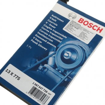 519 р. Ремень приводной клиновой 13х775 KIA Sportage ГАЗель УМЗ -4216 Бизнес ГУРа BOSCH BOSCH 1987947738  с доставкой в г. Воронеж. Увеличить фотографию 2