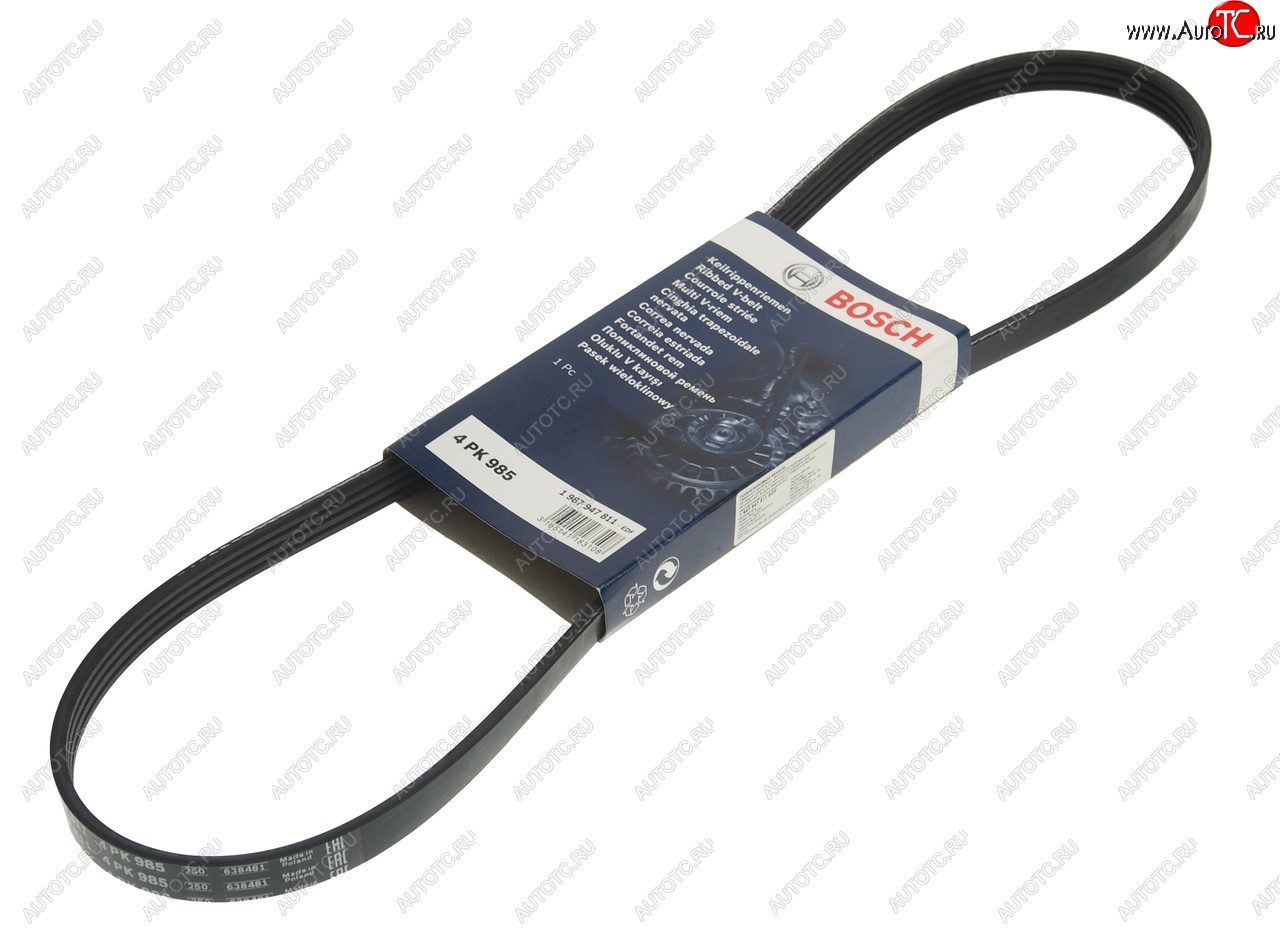 539 р. Ремень приводной поликлиновой 4PK990 HYUNDAI Sonata 2,3,Elantra (90-) генератора BOSCH BOSCH 1987947811 BOSCH 1987947811  с доставкой в г. Воронеж