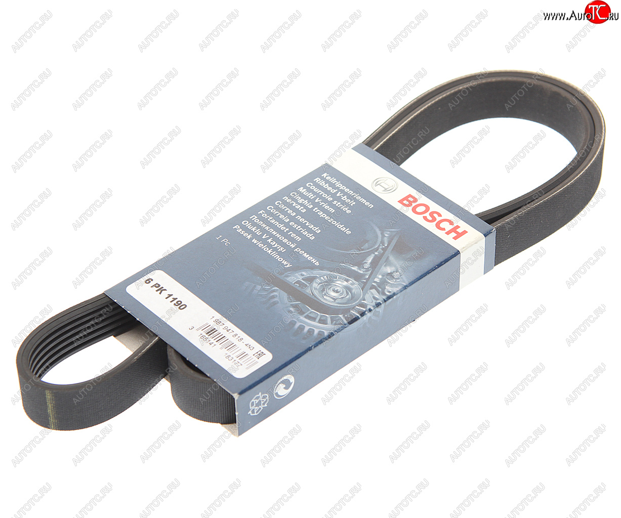 969 р. Ремень приводной поликлиновой 6PK1190 BOSCH BOSCH 1987947818  с доставкой в г. Воронеж