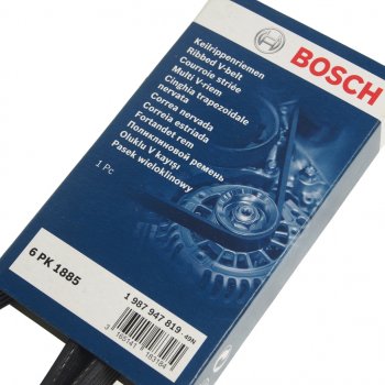 1 059 р. Ремень приводной поликлиновой 6PK1885 BOSCH BOSCH 1987947819  с доставкой в г. Воронеж. Увеличить фотографию 2