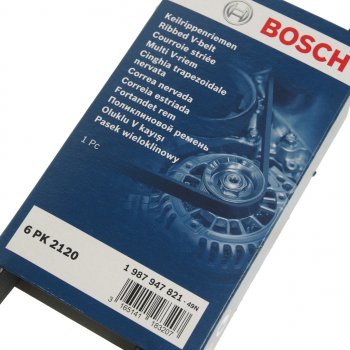 1 299 р. Ремень приводной поликлиновой 6PK2120 BOSCH BOSCH 1987947821  с доставкой в г. Воронеж. Увеличить фотографию 2